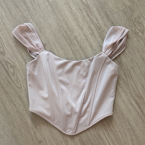 NWOT Vici Collection Elegant Pink Off-Shoulder Corset Top - Picture 3 of 9